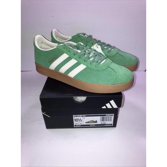 NEW ADIDAS VL Court 2.0 Men\'s Size 10.5 Green/White JH5077 NEW main image 6